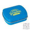 Mini hinged mint tin with extra strong mints in Light Blue