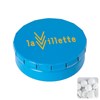 Click tin with dextrose mints in Light Blue