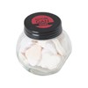 Small glass jar with mints in Black