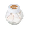 Small glass jar with mints in White
