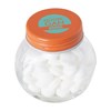 Small glass jar with mints in Orange