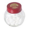 Small glass jar with mints in Red