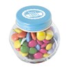 Small glass jar with milk choco's in Light Blue