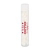Plastic tube with dextrose mints in White