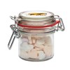 125ml/290gr Glass jar filled with hearts small in Neutral