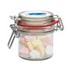 125ml/290gr Glass jar filled with sugar hearts in Neutral