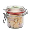 255ml/490gr Glass jar filled with sugar hearts in Neutral