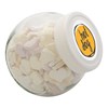 395ml/505gr Candy jar with white plastic lid and filled with hearts small in Neutral