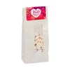 110gr Kraft bag with window and filled with hearts small in Custom Made