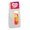 110gr Kraft bag with window and filled with gummy bears in Custom Made