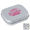 Flat hinged tin with fruit heart sweets  in Light Grey