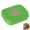 Flat hinged tin with jelly beans in Light Green