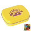 Flat hinged tin with jelly beans in Yellow