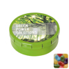 Round click tin with jelly beans in Light Green