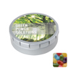 Round click tin with jelly beans in Light Grey