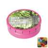 Round click tin with jelly beans in Pink