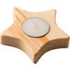 Wooden star candle in Brown