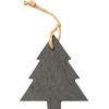 Slate tree ornament in Grey