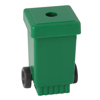 Waste bin sharpener with wheels in Green