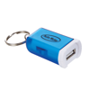 Mini Car Charger Keychain in blue