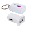 Mini Car Charger Keychain in white