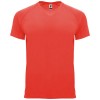 Bahrain short sleeve kids sports t-shirt in Fluor Coral