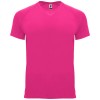 Bahrain short sleeve kids sports t-shirt in Pink Fluor