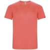 Imola short sleeve kids sports t-shirt in Fluor Coral