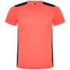 Detroit short sleeve kids sports t-shirt in Fluor Coral