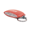 3 Led Torch Keyring in red