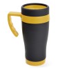Oregon Black 400ml Travel Mug in Yellow