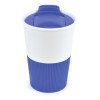 Rubber Base Plastic Take Out Mug in blue