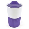 Rubber Base Plastic Take Out Mug in purple