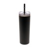 Samba Stainless Steel Travel Tumbler with Straw in Black