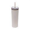 Samba Stainless Steel Travel Tumbler with Straw in White