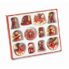 12 pieces Christmas decoration in red
