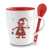 Mug with spoon 250ml in Mix
