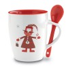 Mug with spoon 250ml in Multicolour