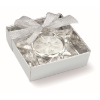 Star shaped candle holder in matt-silver
