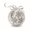 Christmas bauble in gift box in silver