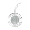 Circle decoration with ribbon in Silver