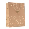 Gift paper bag with pattern in Gold