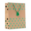 Gift paper bag with pattern in Green