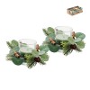 2 Christmas candle holder set in Green