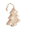 Wooden weed tree with lights in Brown