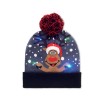 Christmas knitted beanie LED in Blue