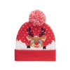 Christmas knitted beanie LED in Red