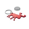 Recycled aluminium key ring in Red