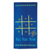 Tic-Tac-Toe Beach Towel in blue