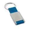 Metal rectangular key ring in blue